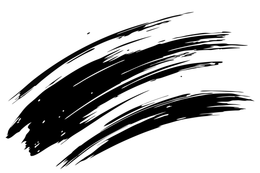 Abstract Black and White Swirl Brush Stroke Design Element for Background png