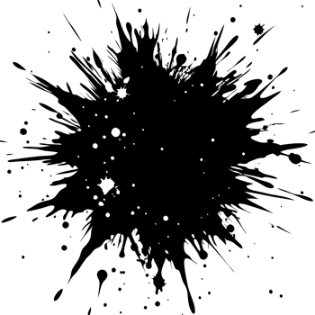 Abstract Black Ink Splatter Background Grunge Texture Design Element png