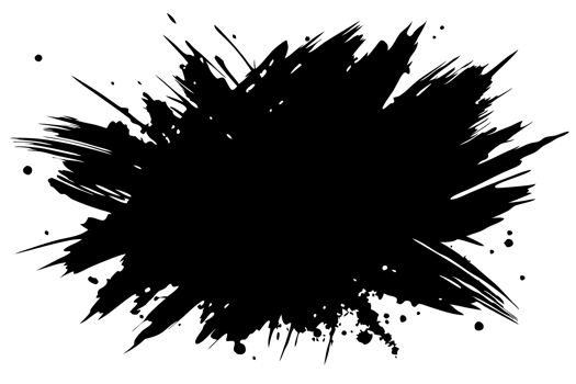 Abstract Circular Burst Design Grunge Ink Splatter Frame for Text png