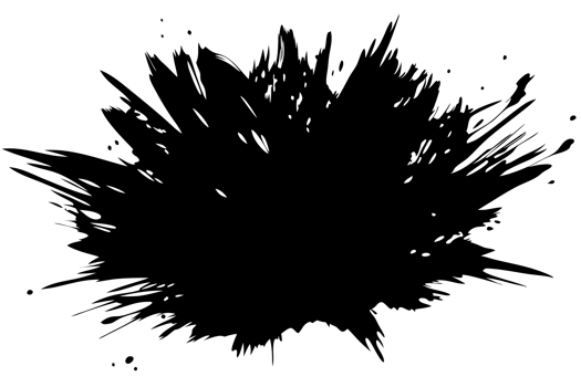 Abstract Ink Splash Black and White Grunge Design Element for Backgrounds png