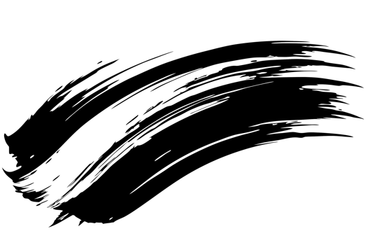 Abstract Swirl Brush Stroke Design Element Black and White Grunge Texture png