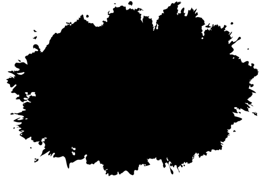 Irregular Organic Shape Outline, White Line Art on Black Background, Design Element png