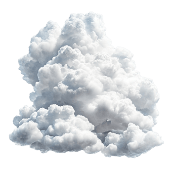Soft Puffy Cloud Floating In The Sky Illustration png