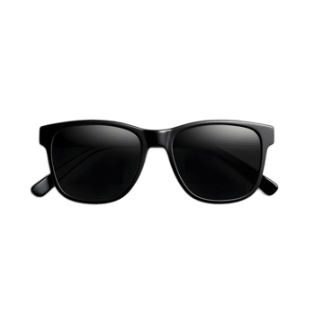 Modern Black Sunglasses in Transparent Background Studio Shot png