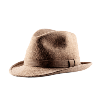 Stylish and Sophisticated Brown Felt Fedora Hat for Formal or Casual Occasions png