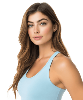 Stunning young woman in elegant beauty portrait with confident,alluring expression png