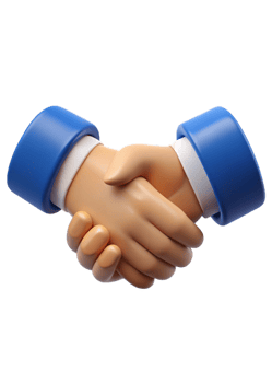 3D Render of Two Hands in a Friendly Handshake Business Deal Agreement png