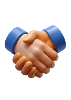 3D Render of Two Hands Shaking in a Friendly Handshake Gesture Showing Agreement and Partnership png