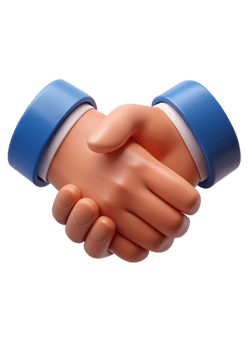 3D Render of Two Hands in a Firm Handshake Agreement Business Deal Partnership png
