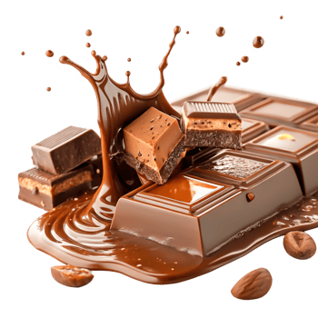 Delicious Melted Chocolate Bar with Nuts and Splash - Sweet Treat Photography png