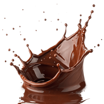 Delicious Chocolate Splash Showing Creamy Texture and Rich Brown Color png