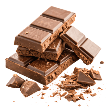 Delicious Milk Chocolate Bar Pieces Broken Stack Isolated on White Background png