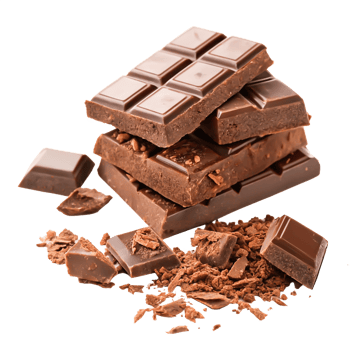Delicious Milk Chocolate Bar Pieces, Broken Chocolate Chunks, and Shavings png