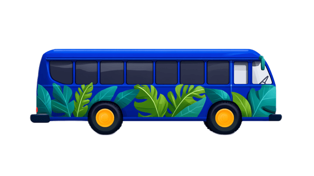 Vibrant Eco-Friendly Public Transport png
