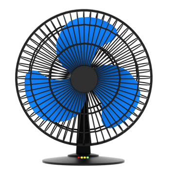 Render table fan with transparent background png