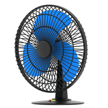 3d render table fan with transparent background png