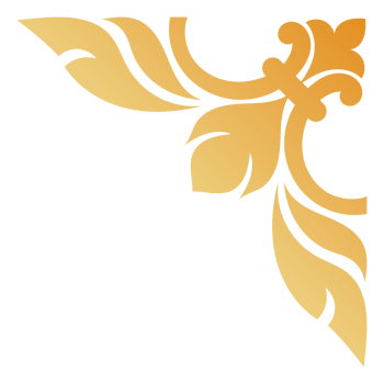 Elegant Golden Corner Ornament, Vintage Pattern for Card Embellishment png