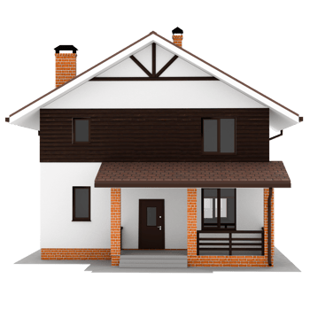 3d render modern suburban house with transparent background png