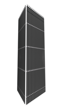 Render tall building with transparent background png