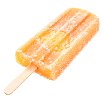 Delicious Orange Ice Pop on Wooden Stick, Summer Frozen Treat, Refreshing png