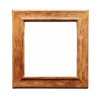 Wooden Frame with Transparent Background for Art Display and Gallery Wall Decor png