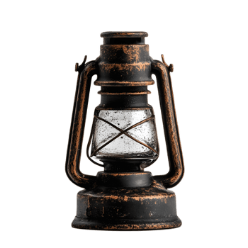 Vintage Rustic Oil Lantern Lighting up the Cozy Cottage Atmosphere png