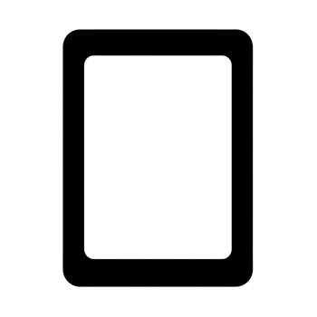 Tablet Black Outline Icon on Transparent Background png