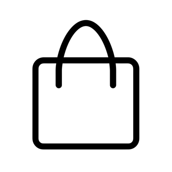 Shopping Bag Black Outline Icon on Transparent Background png