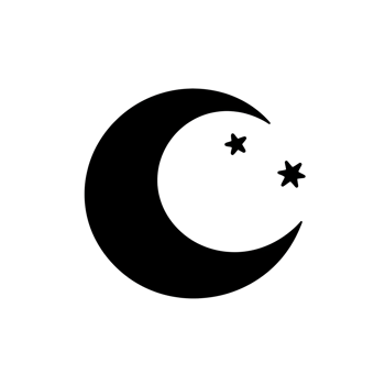 Crescent Moon Black Outline Icon on Transparent Background png