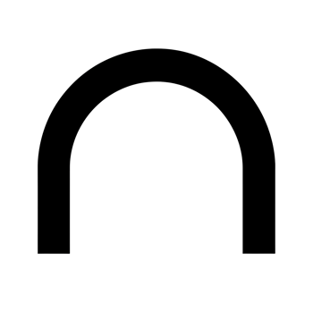 Arch Black Outline Icon on Transparent Background png