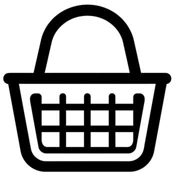 Shopping Carrier Black Outline Icon on Transparent Background png