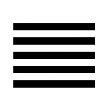 Horizontal Stripes Black Outline Icon on Transparent Background png