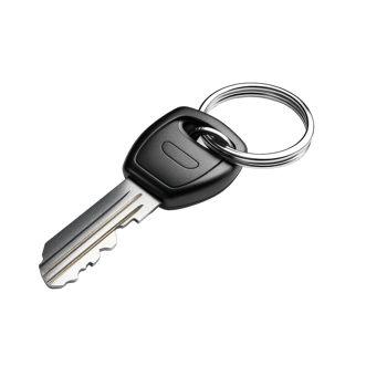 Car key with ring isolated against a white background for clarity and focus on design details, Car Key with Car Ring isolated on white background png