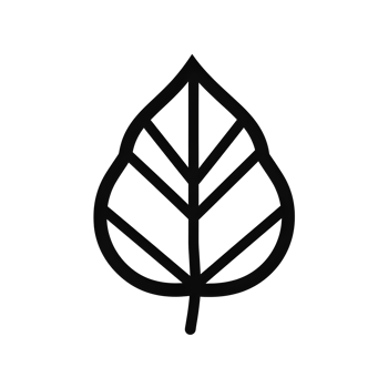 Leaf Black Outline Icon on Transparent Background png