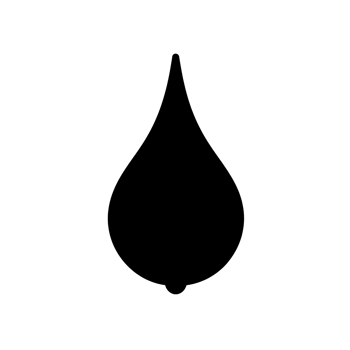 Water Droplet Black Outline Icon on Transparent Background png