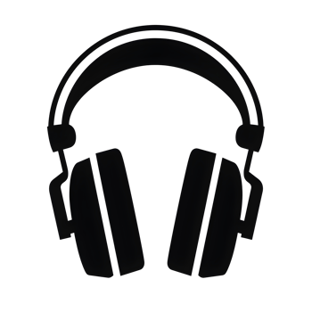 Headphones Black Outline Icon on Transparent Background png