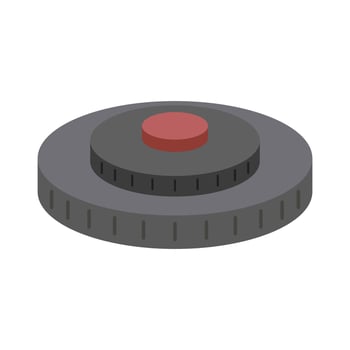 Dangerous land mine icon. vector