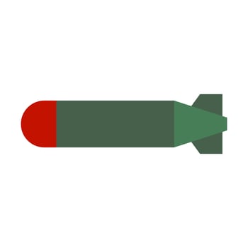 Flat design torpedo icon. vector