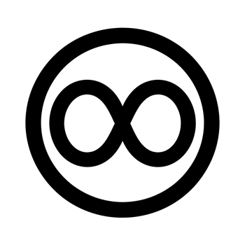 Infinity Loop Symbol In Circle Black Outline Icon on Transparent Background png