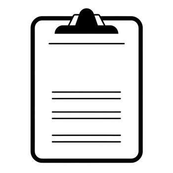 Clipboard Black Outline Icon on Transparent Background png
