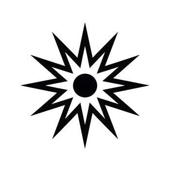 Starburst Black Outline Icon on Transparent Background png
