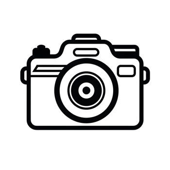 Camera Black Outline Icon on Transparent Background png