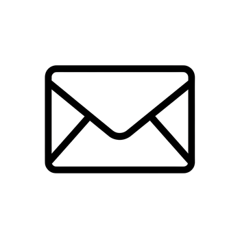 Envelope Mail Black Outline Icon on Transparent Background png