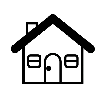 Home Black Outline Icon on Transparent Background png