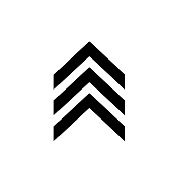 Upward Chevron Black Outline Icon on Transparent Background png