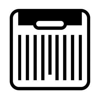 Barcode Black Outline Icon on Transparent Background png