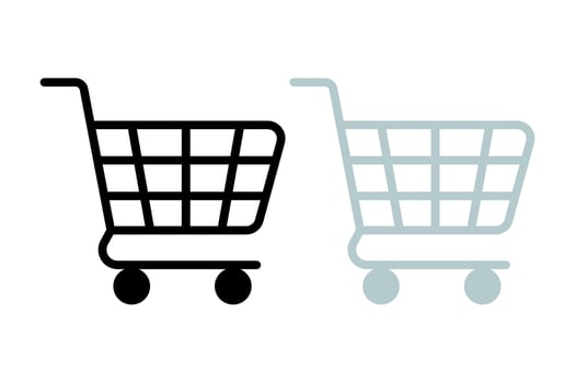 Shopping Cart Black And Grey vector
