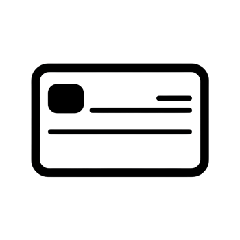 Business Card Black Outline Icon on Transparent Background png