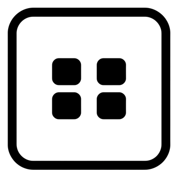 App Grid Interface Black Outline Icon on Transparent Background png