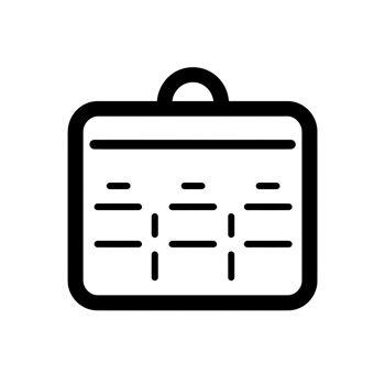 Desk Calendar Black Outline Icon on Transparent Background png